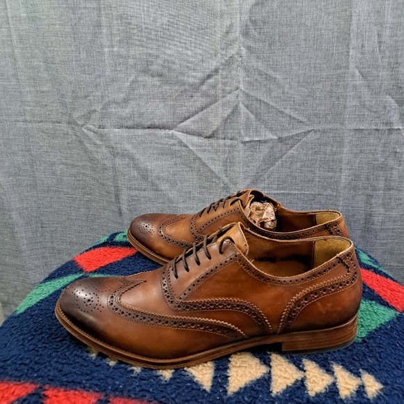 Antonio Maurizi Men Size 44.5 Brown Leather Oxford Shoes US 10.5 - 11